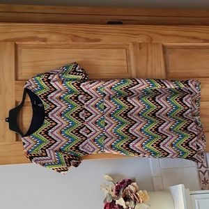 AQUA printed short sleeve dress size Smal